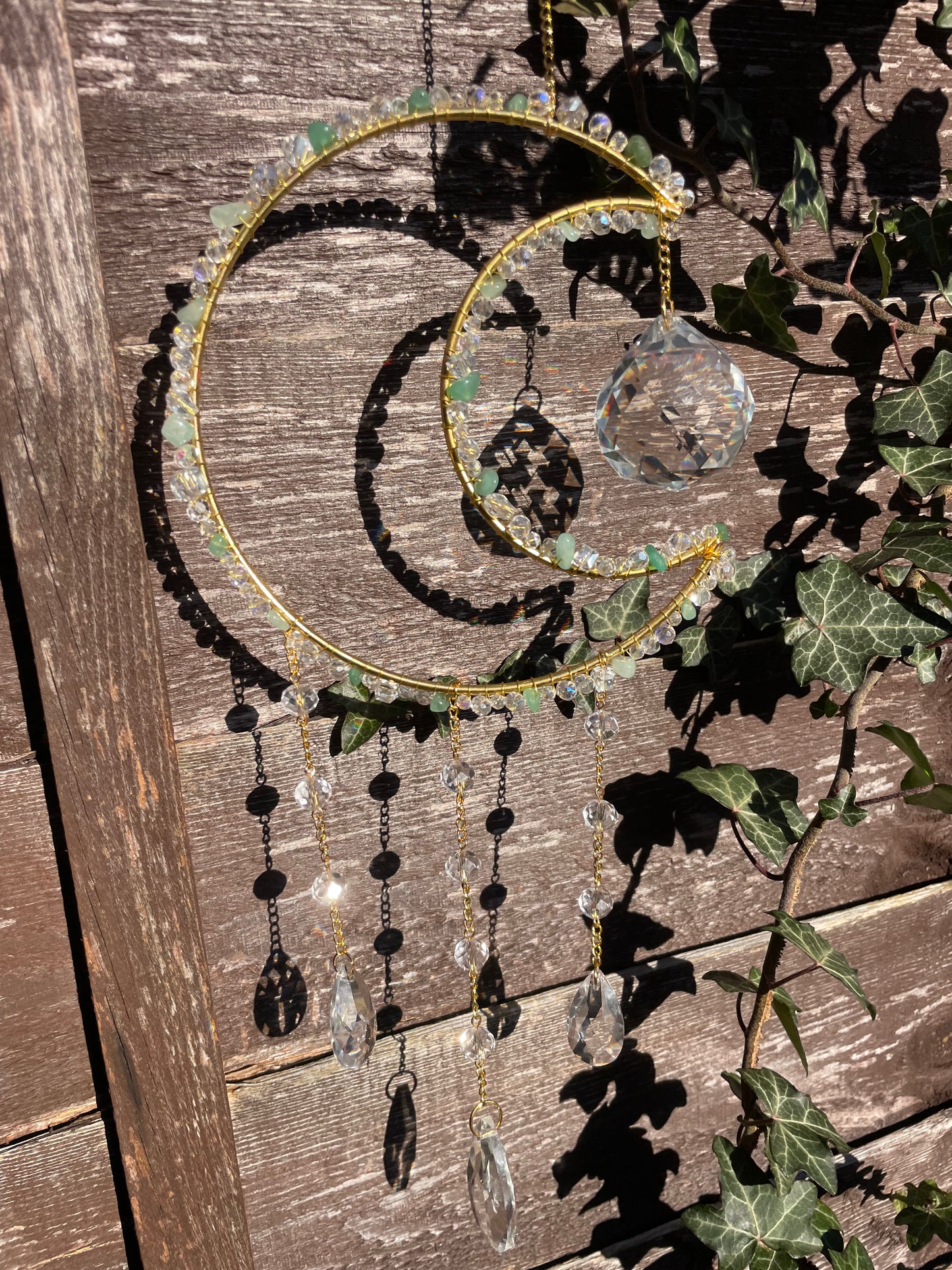 Celestial Crescent Moon Suncatcher