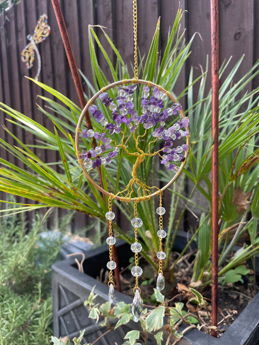 Amethyst Tree of Life Suncatcher